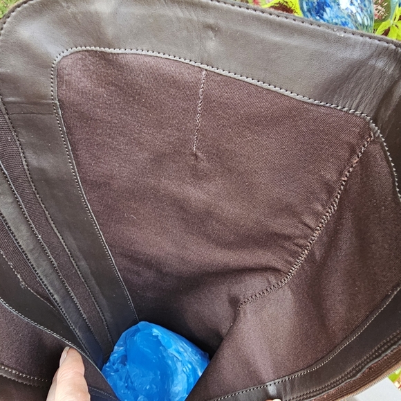 MARC FISHER RITLY TALL BLOCK HEEL BROWN LEATHER ZIP UP BOOTS 9.5M NEW - Picture 13 of 14